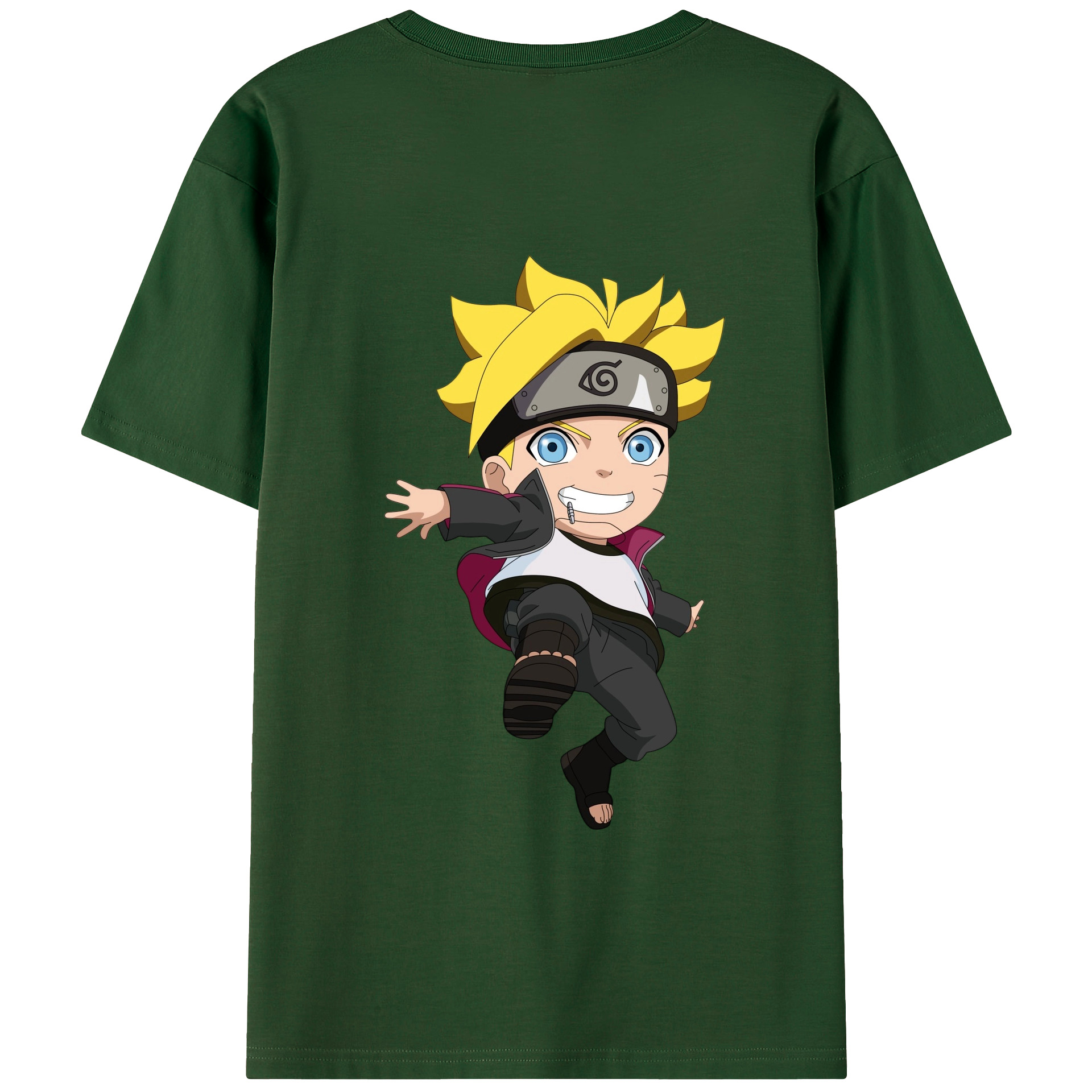 （画像用） NARUTO -ナルト- うずまき ボルト Uzumaki Boruto 綿100％半袖Tシャツ（背面プリント）